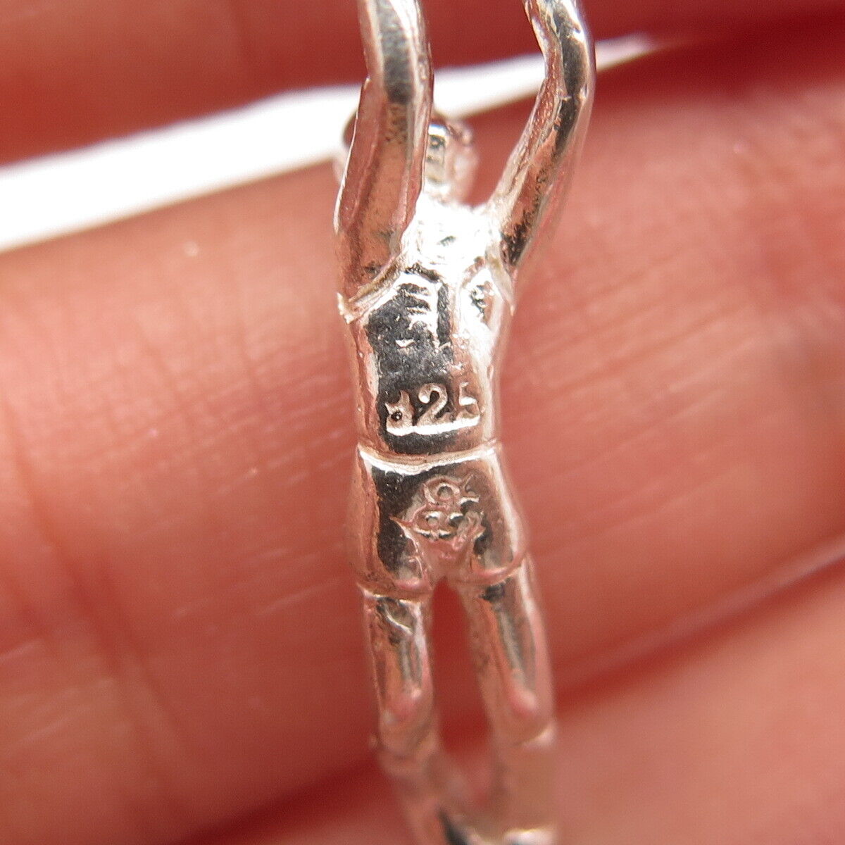 925 Sterling Silver Vintage Basketball Player Charm Pendant