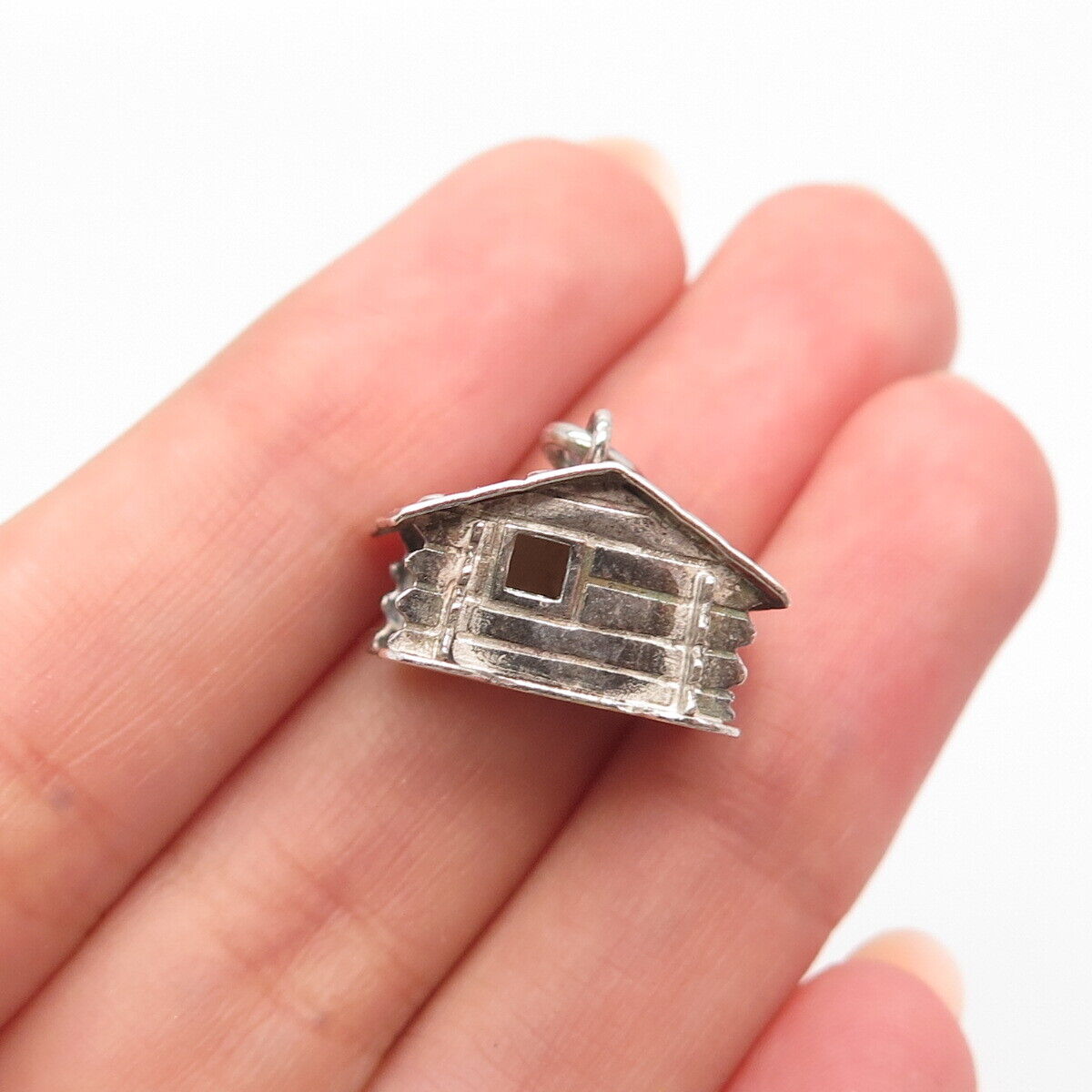 800 Silver Vintage Karo Old House Charm Pendant