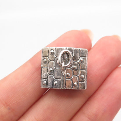 800 Silver Vintage Karo Old House Charm Pendant