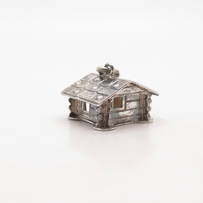 800 Silver Vintage Karo Old House Charm Pendant