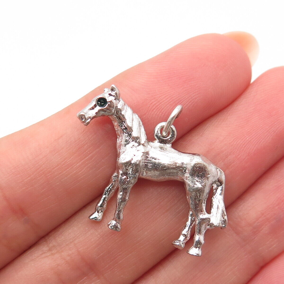 925 Sterling Silver Vintage Horse Charm Pendant