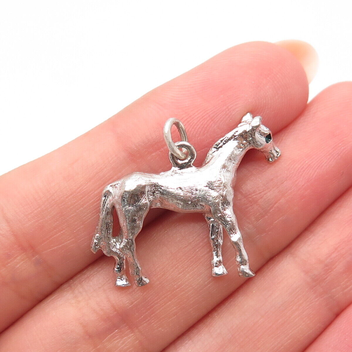 925 Sterling Silver Vintage Horse Charm Pendant