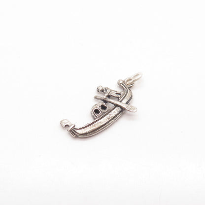 835 Silver Vintage Man on Sailboat Pendant