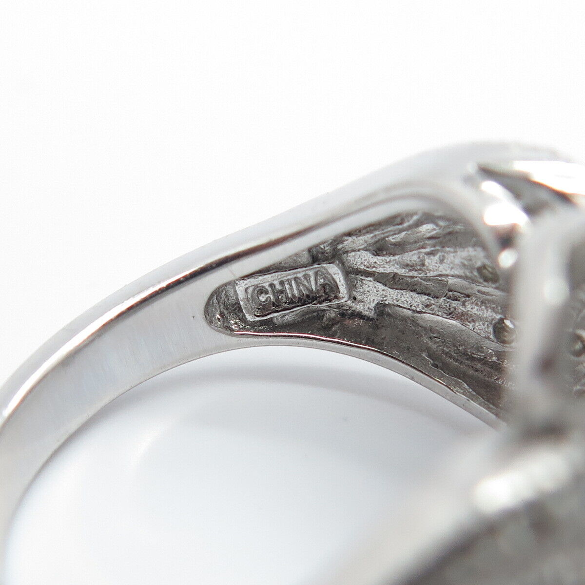 925 Sterling Silver Pave C Z Ring Size 5.25