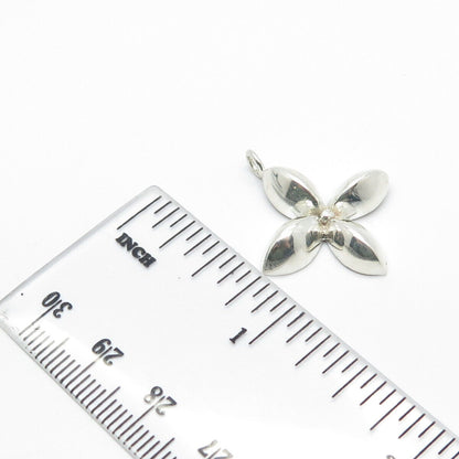 925 Sterling Silver Vintage Hollow Floral Pendant