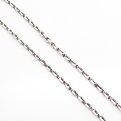 925 Sterling Silver Vintage ARDHANA BALI Tribal Rolo Chain Necklace 24"