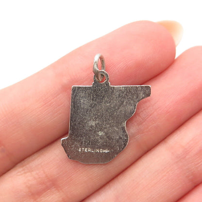 925 Sterling Silver Vintage Griffith & Sons Co "Maryland" State Map Pendant