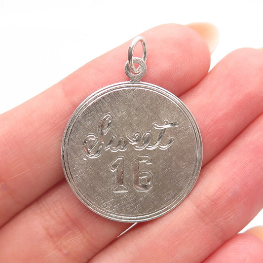 925 Sterling Silver Vintage Griffith & Sons Co "Sweet 16" Charm Pendant