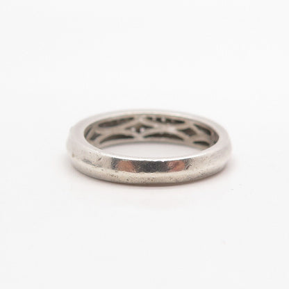 925 Sterling Silver Pave C Z Ring Size 7