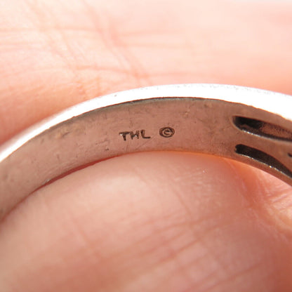 925 Sterling Silver Pave C Z Ring Size 7