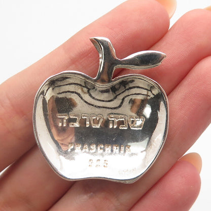 925 Sterling Silver Vintage Praschnik Palm Tree Apple Pendant