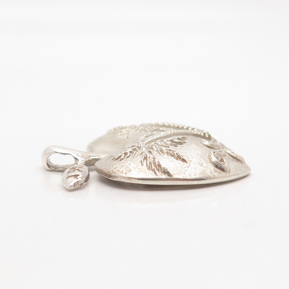 925 Sterling Silver Vintage Praschnik Palm Tree Apple Pendant