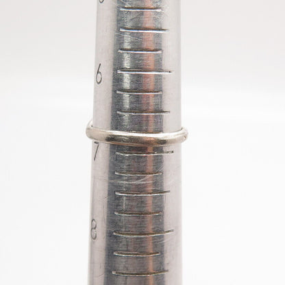 925 Sterling Silver Vintage Modernist Ring Size 7