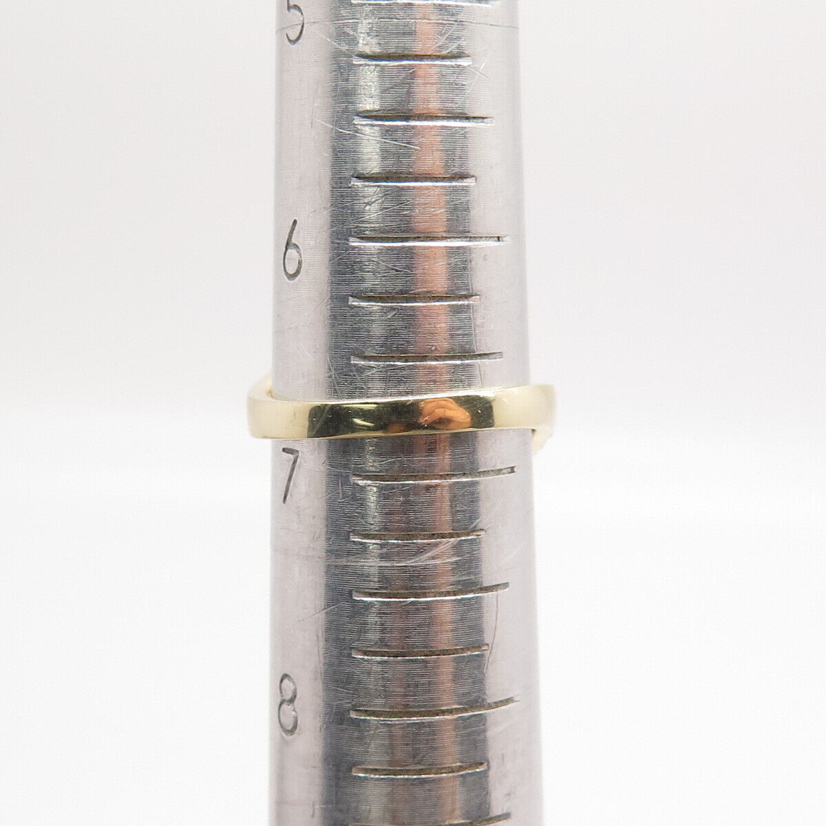 925 Sterling Silver Gold Plated C Z Bypass Ring Size 6.75