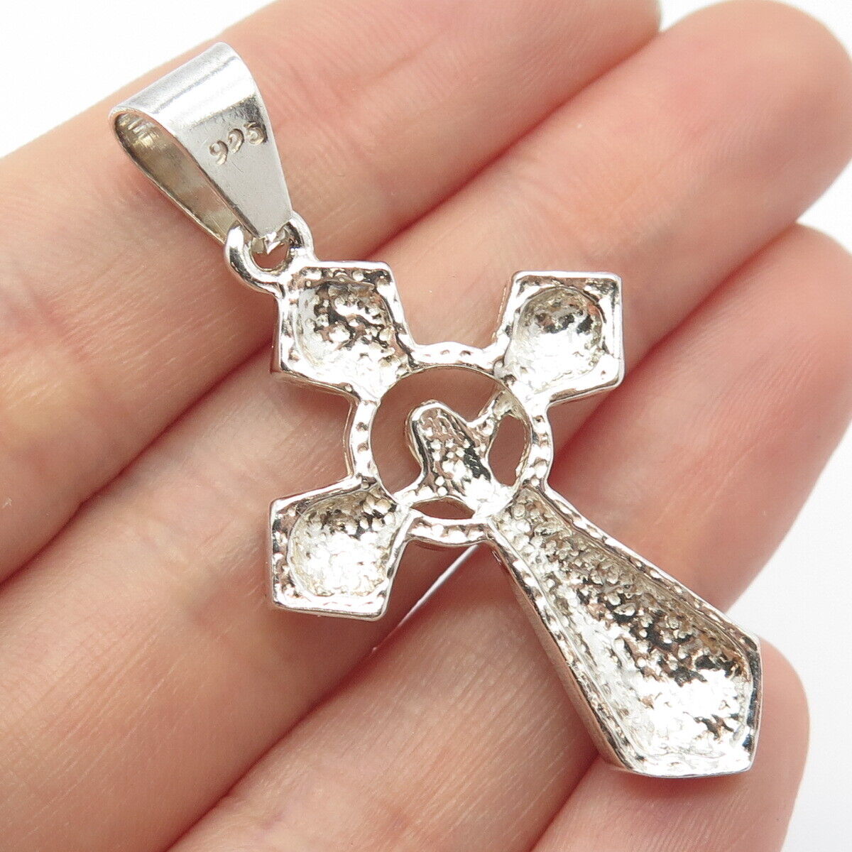 925 Sterling Silver Vintage Religious Crucifix Cross Pendant