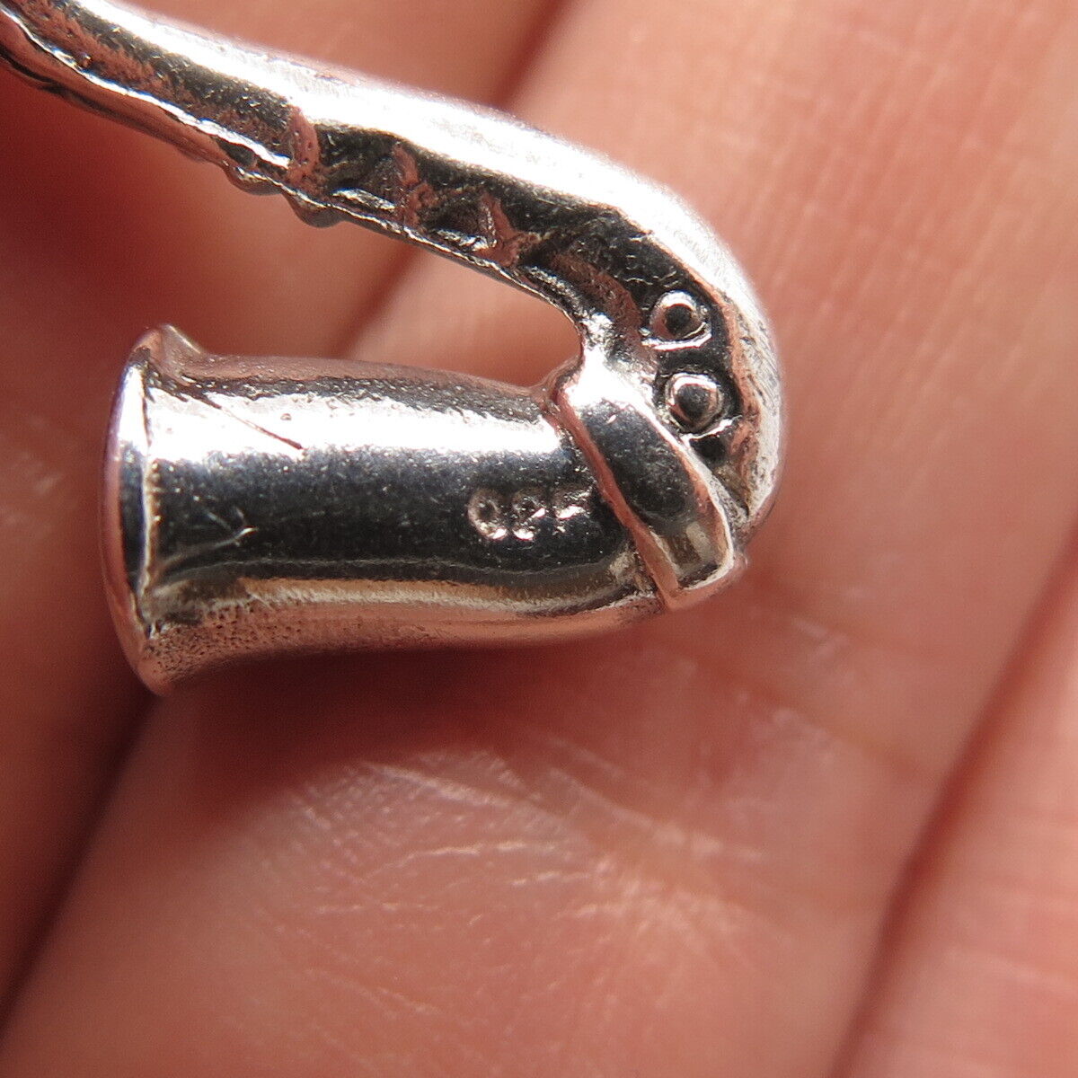 925 Sterling Silver Vintage Saxophone Music Charm Pendant