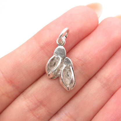 925 Sterling Silver Vintage Flip Flop Charm Pendant