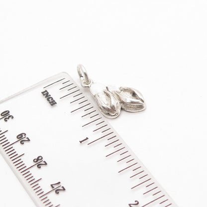 925 Sterling Silver Vintage Flip Flop Charm Pendant