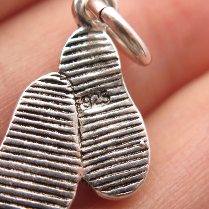 925 Sterling Silver Vintage Flip Flop Charm Pendant