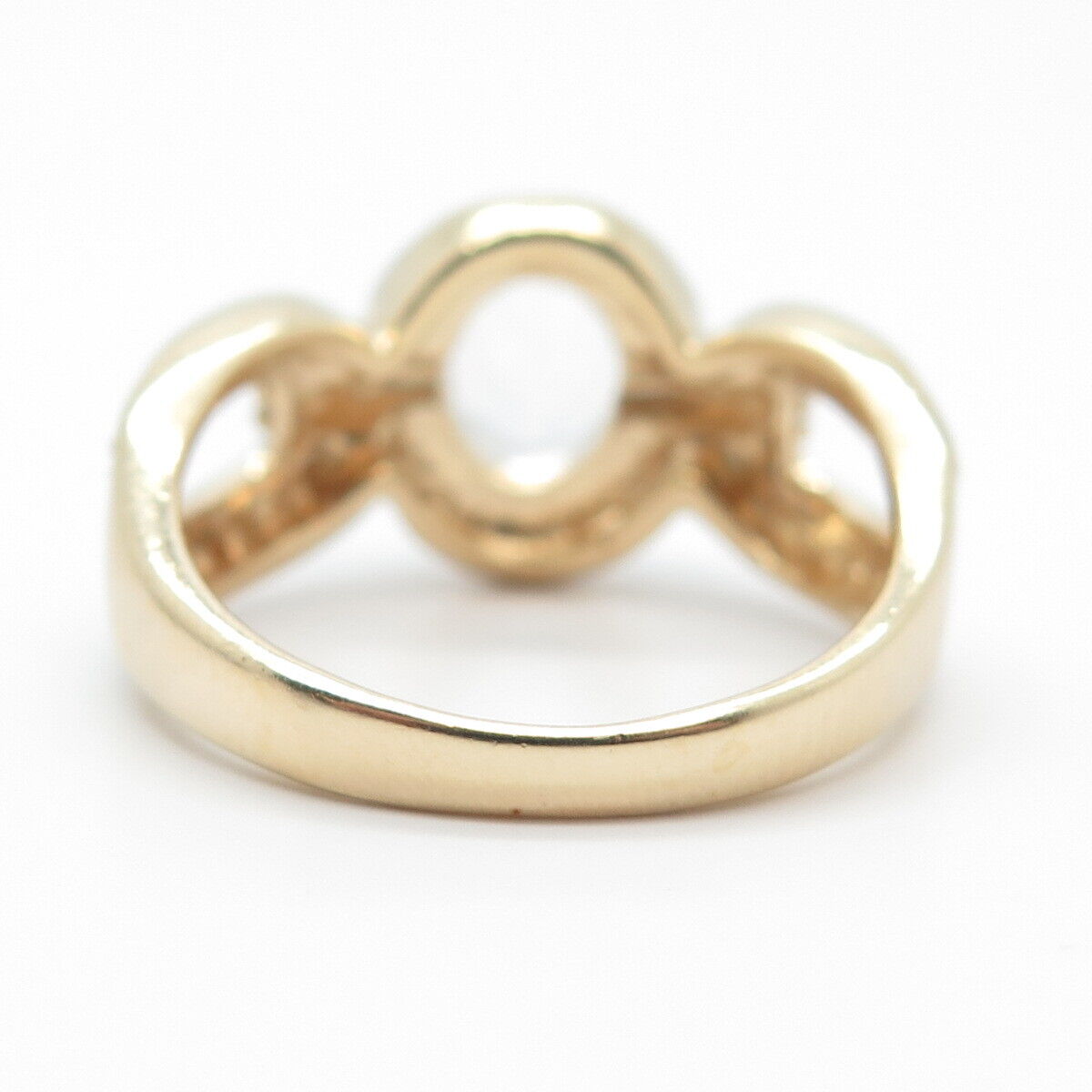 925 Sterling Silver Gold Plated DBJ Real Light Blue Topaz Gem Ring Size 8