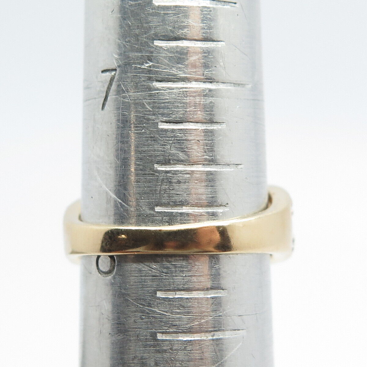 925 Sterling Silver Gold Plated DBJ Real Light Blue Topaz Gem Ring Size 8