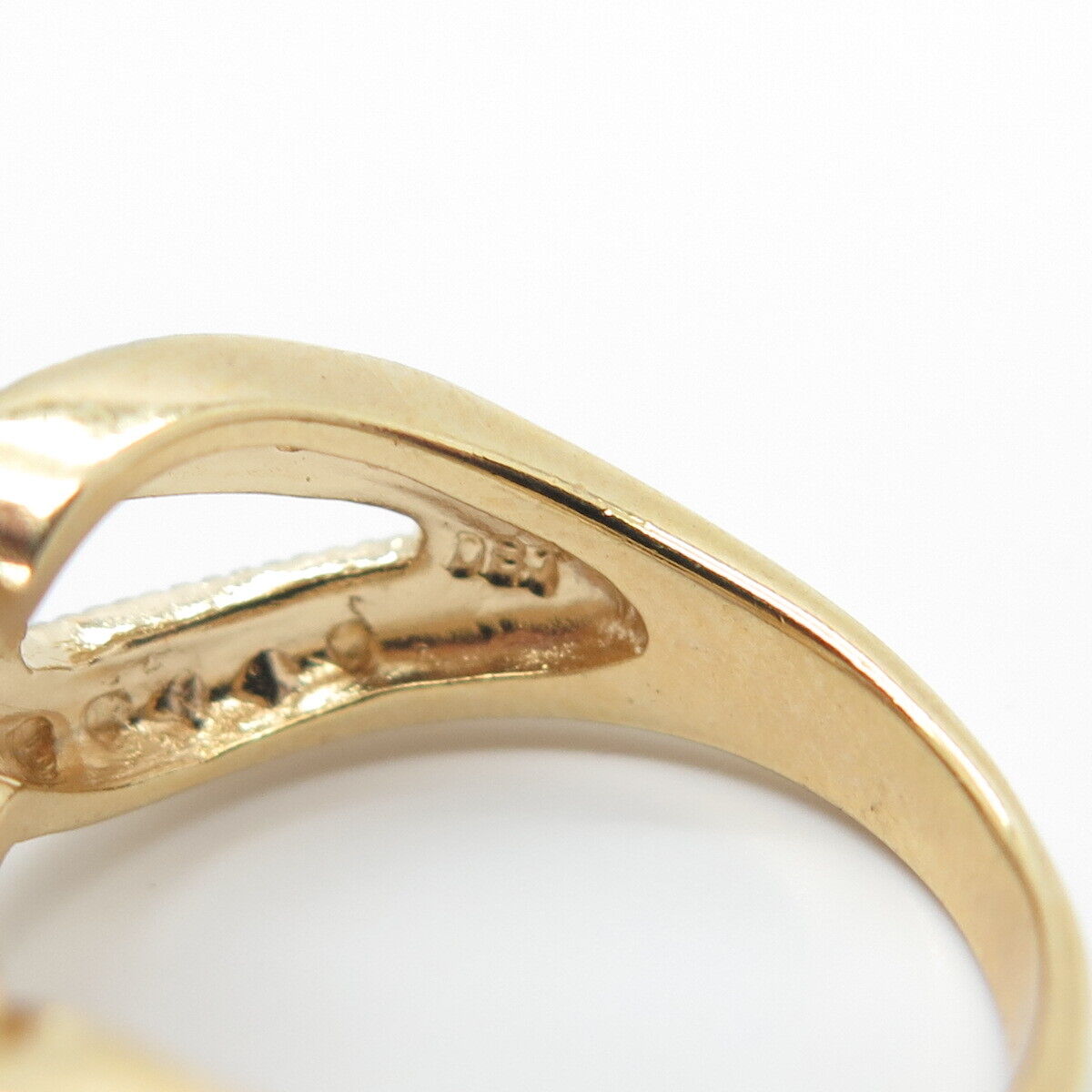 925 Sterling Silver Gold Plated DBJ Real Light Blue Topaz Gem Oval Ring Size 5