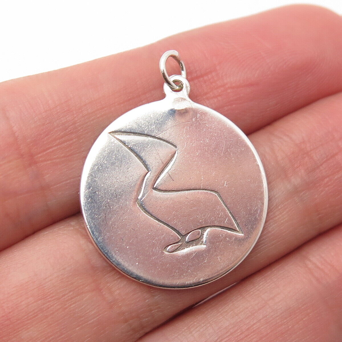 925 Sterling Silver Bird Charm Pendant