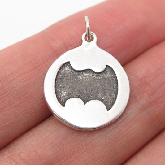 925 Sterling Silver Bat Charm Pendant