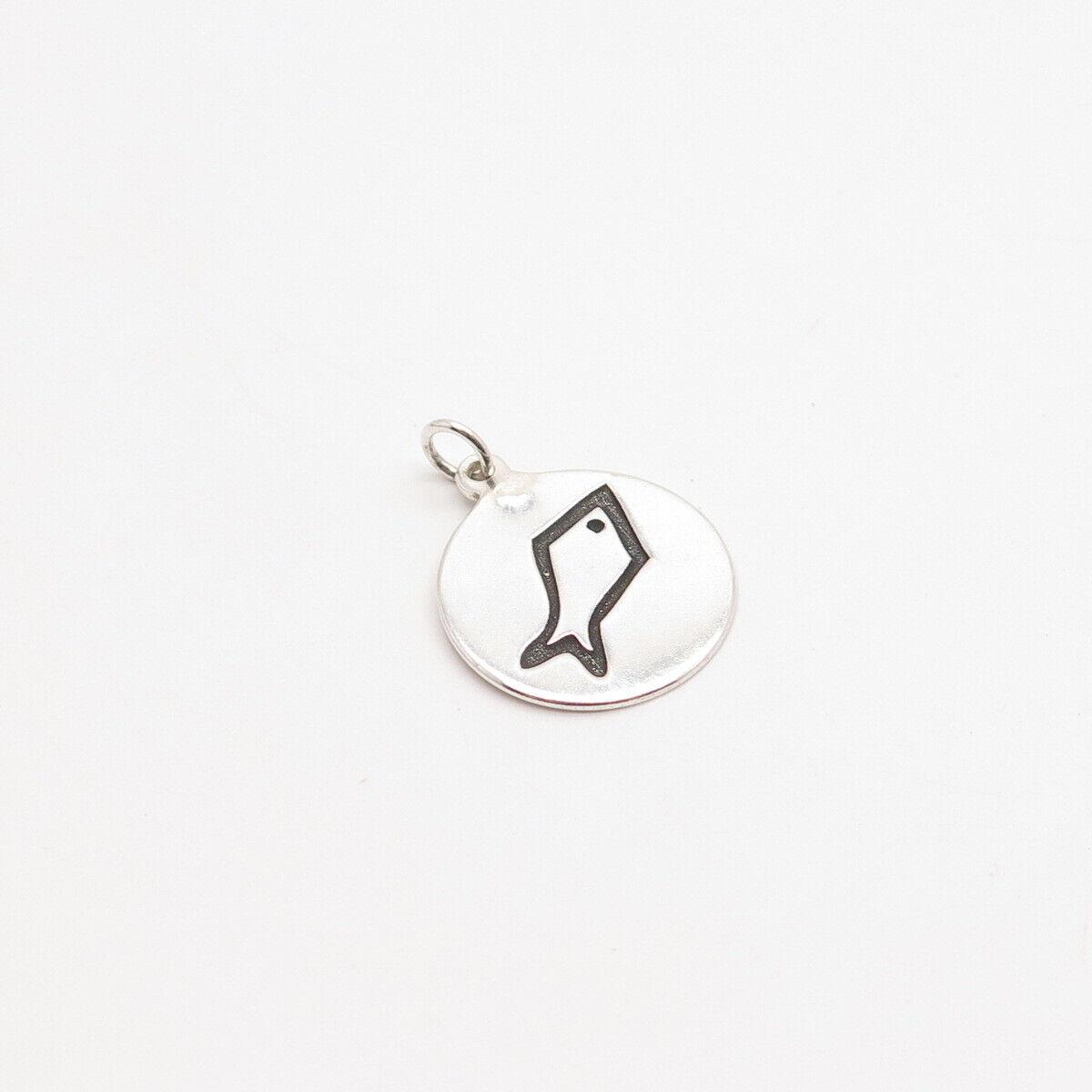 925 Sterling Silver Fish Charm Pendant