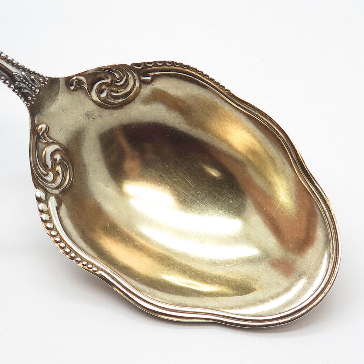 830S Silver 2-Tone Antique 1893 Towle Silver Canterbury Serving Spoon