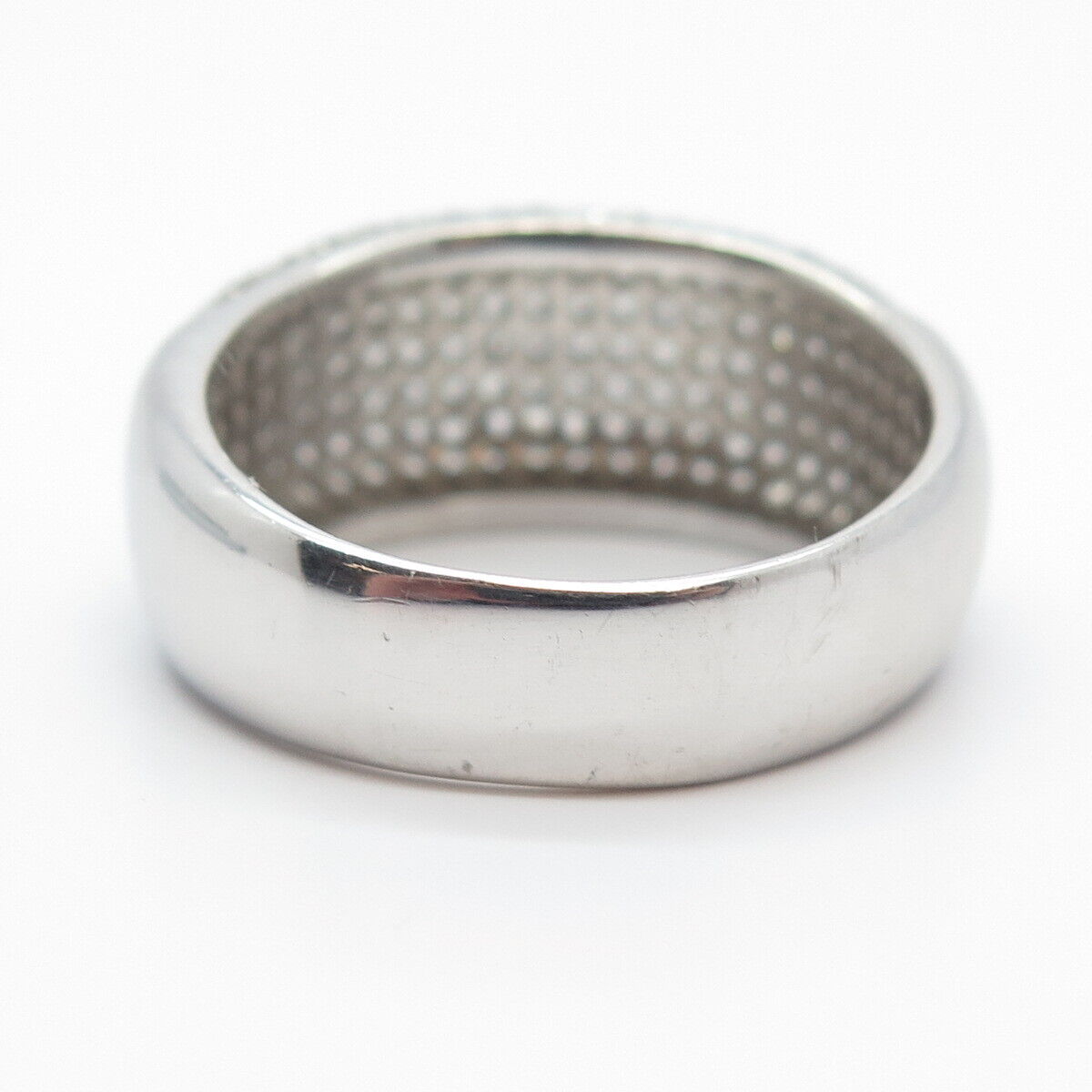 925 Sterling Silver Pave C Z Ring Size 9.25