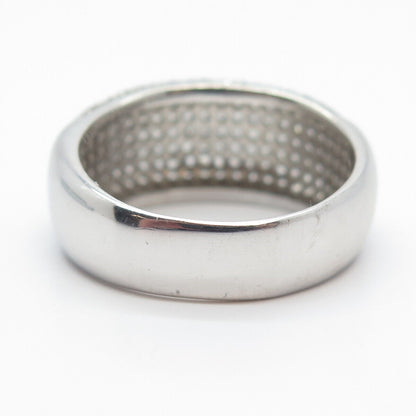 925 Sterling Silver Pave C Z Ring Size 9.25