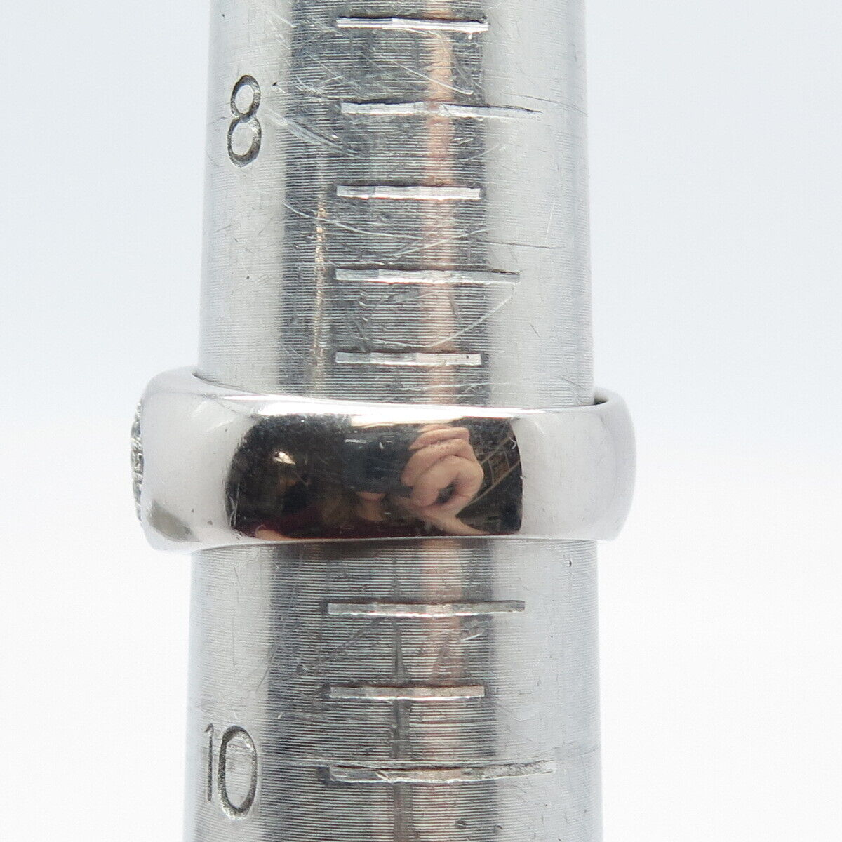 925 Sterling Silver Pave C Z Ring Size 9.25