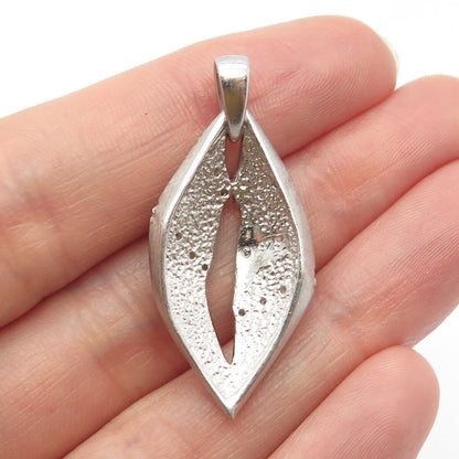 925 Sterling Silver Pave C Z Modernist Pendant