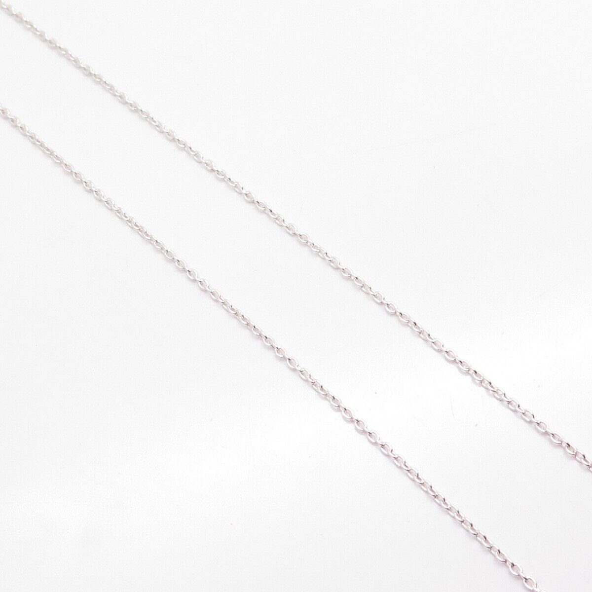 925 Sterling Silver Marquise-Cut C Z Rolo Chain Necklace 17"