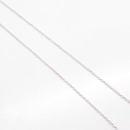 925 Sterling Silver Marquise-Cut C Z Rolo Chain Necklace 17"