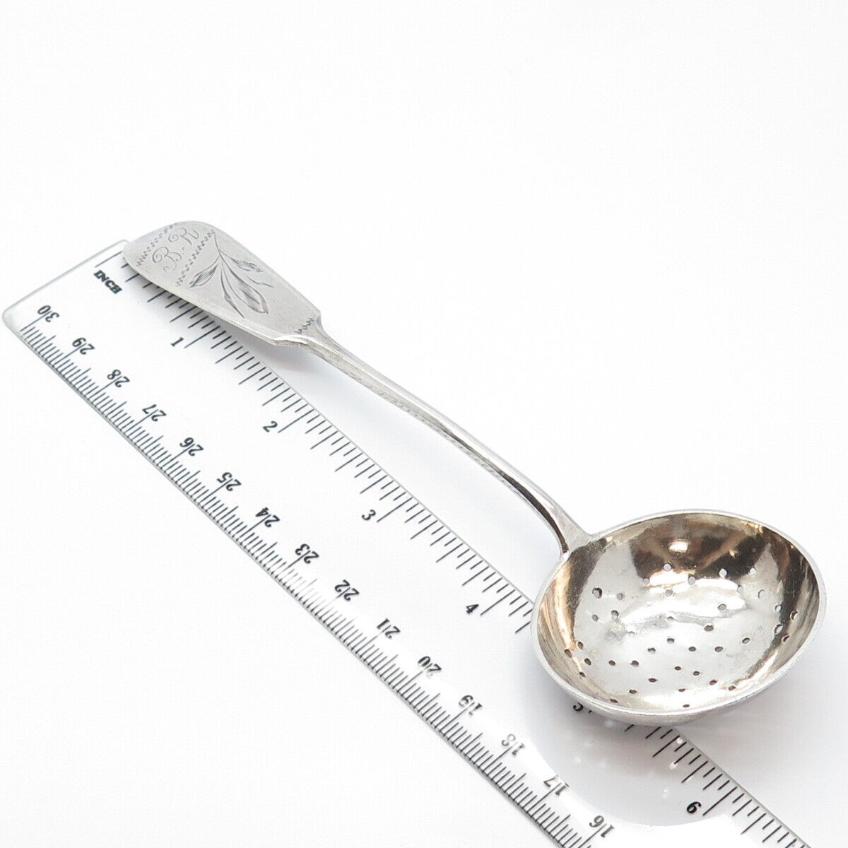 84 Silver Antique Floral Sugar Sifter Spoon