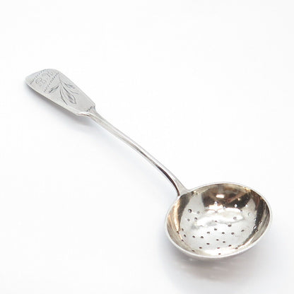 84 Silver Antique Floral Sugar Sifter Spoon