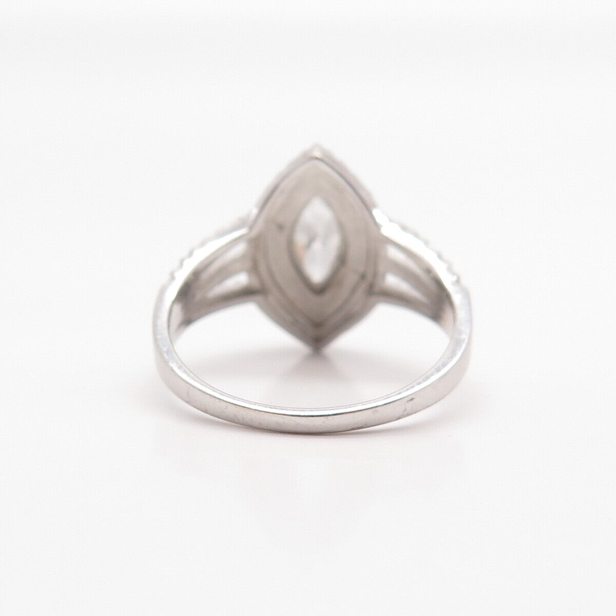 925 Sterling Silver Stauer C Z Marquise Shape Ring Size 10.25