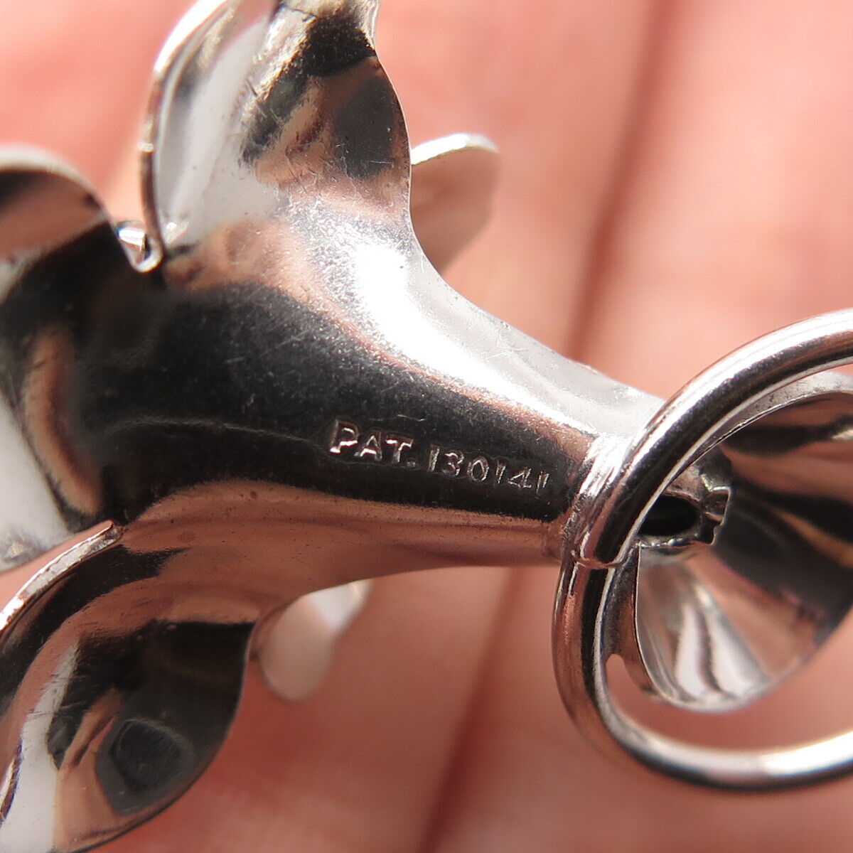 925 Sterling Silver Vintage Carl Art Floral Station Snake Chain Necklace 16"