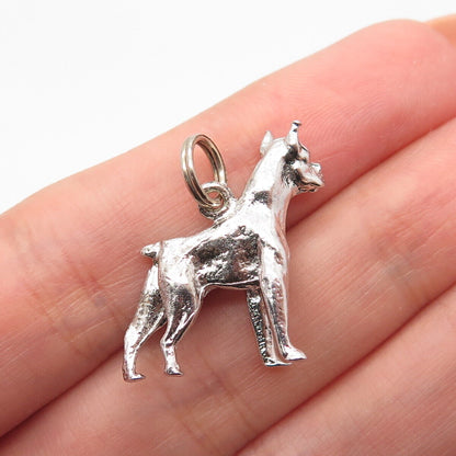 925 Sterling Silver Vintage Dog Pendant