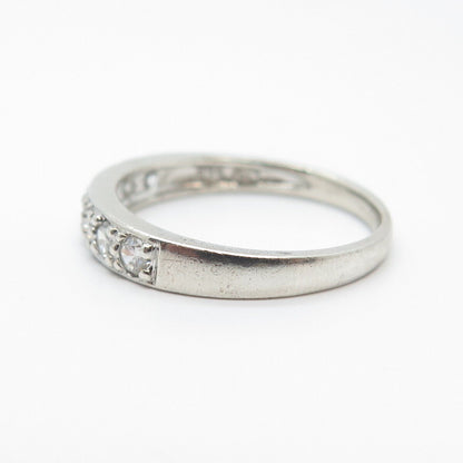 925 Sterling Silver Round-Cut C Z Ring Size 8