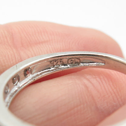 925 Sterling Silver Round-Cut C Z Ring Size 8