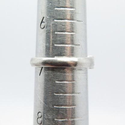 925 Sterling Silver Princess-Cut C Z Ring Size 7