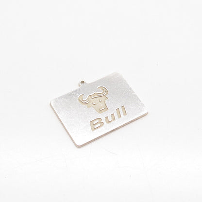 925 Sterling Silver Vintage Bull Pendant