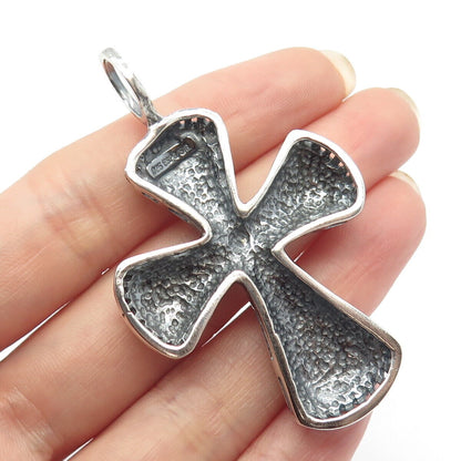 925 Sterling Silver Vintage J. Esposito Cross Pendant