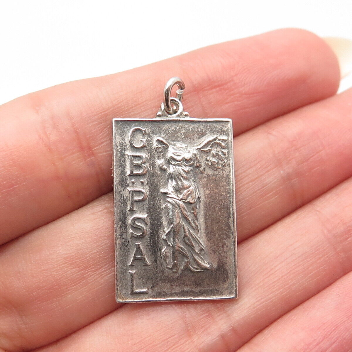 925 Sterling Silver Antique IJWU Union Made GBPSAL School Pendant