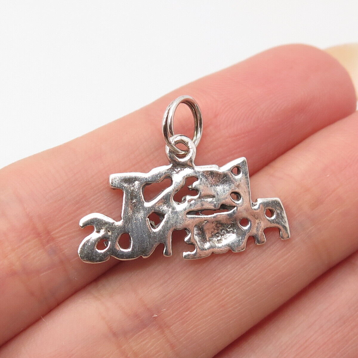 925 Sterling Silver Vintage "Best Friends" Charm Pendant