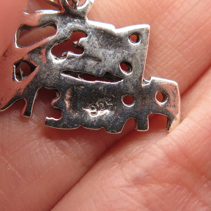 925 Sterling Silver Vintage "Best Friends" Charm Pendant