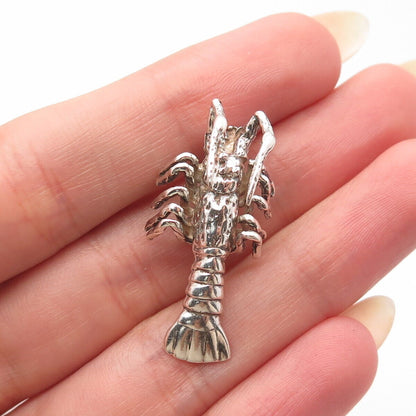 925 Sterling Silver Vintage Cancer Zodiac Sign Slide Pendant